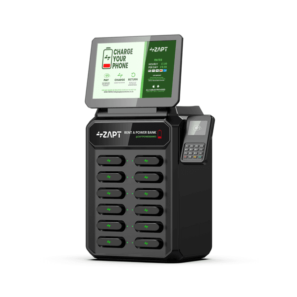 ZAPT Pro-12 phone charging station for venue rental