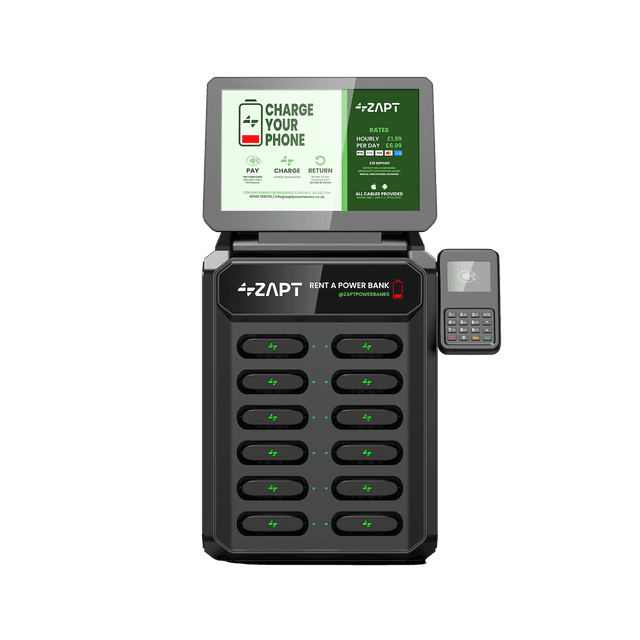 ZAPT Pro-12 power bank charging kiosk